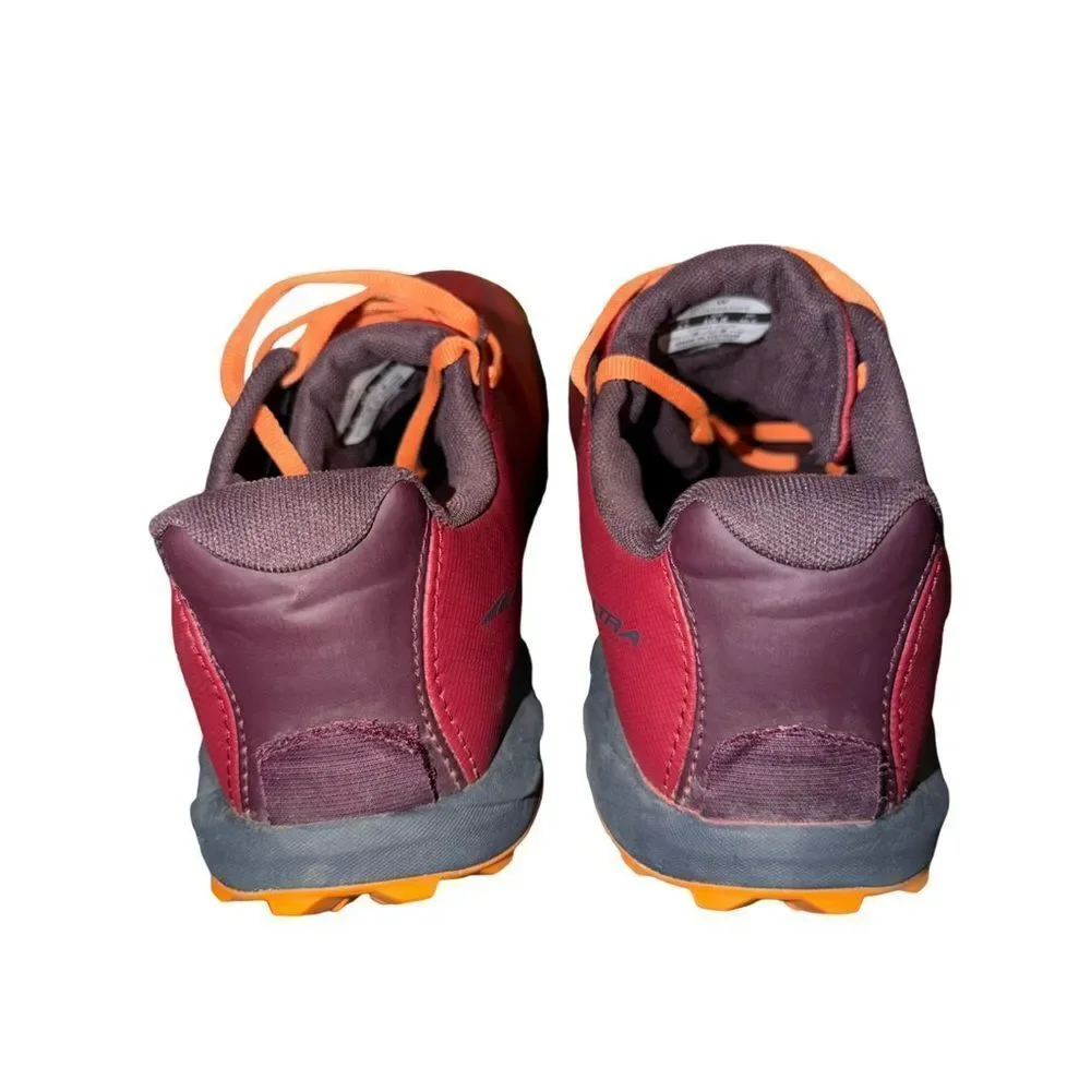 Altra Superior 5 Trail Shoe — Maroon with Orange Accents size 10.5 women’s